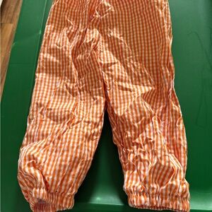 2 Pairs Gingham Kids Casual Bottoms - orange and green